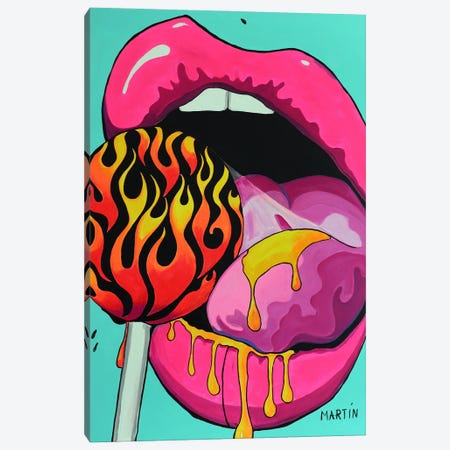 Fiery Lollipop Canvas Print #PEM115} by Peter Martin Canvas Wall Art