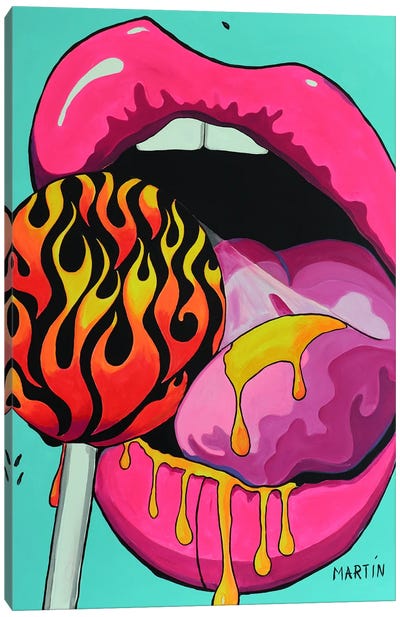 Fiery Lollipop Canvas Art Print - Peter Martin
