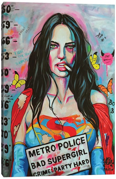 Supergirl Canvas Art Print - Peter Martin