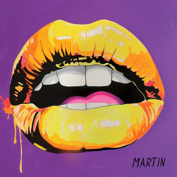 Lips: Yellow Lips by Peter Martin