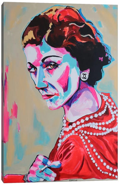 Coco Chanel Canvas Art Print - Celebrity Art