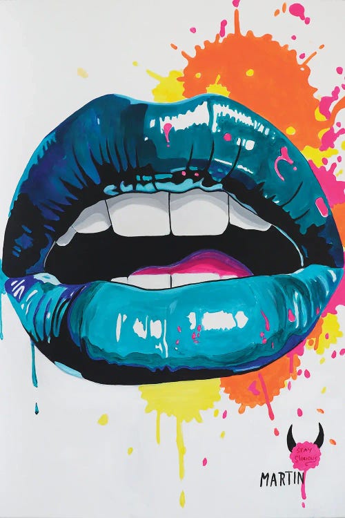 Blue Lips by Peter Martin wall art