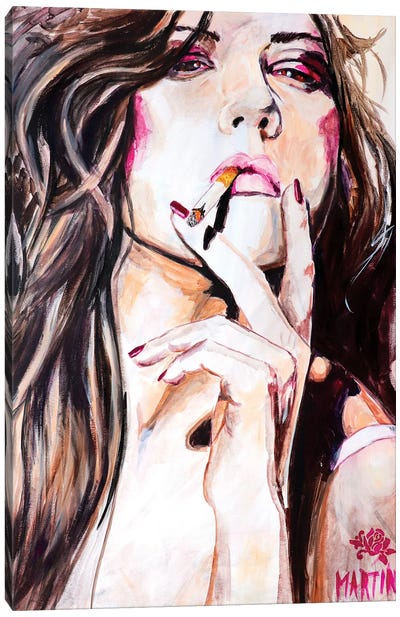 Smoking Canvas Art Print - Peter Martin