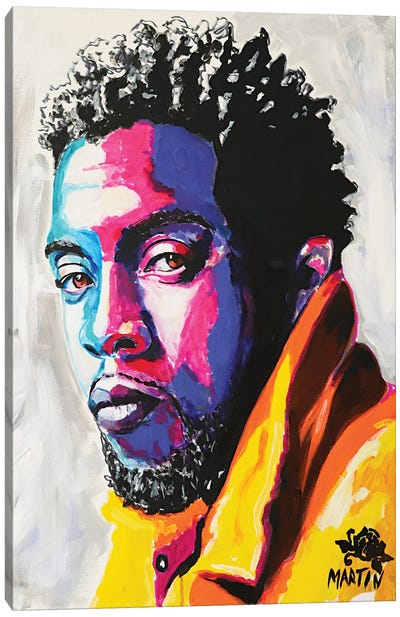 Chadwick Boseman Canvas Art Print - Peter Martin