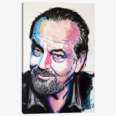 Jack Nicholson Canvas Print #PEM34} by Peter Martin Canvas Artwork