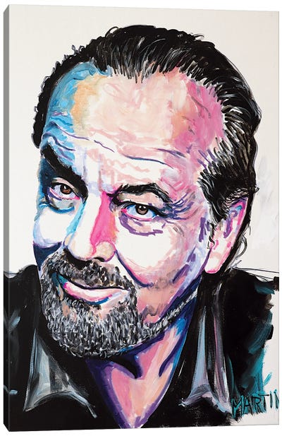 Jack Nicholson Canvas Art Print - Peter Martin