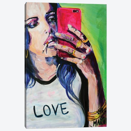 Selfie Queen Canvas Print #PEM44} by Peter Martin Canvas Print