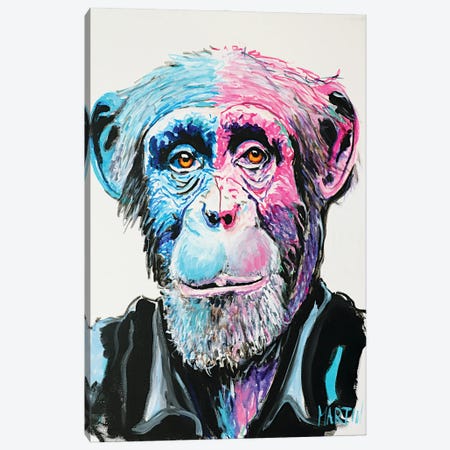 Chimpanzee Canvas Print #PEM45} by Peter Martin Art Print