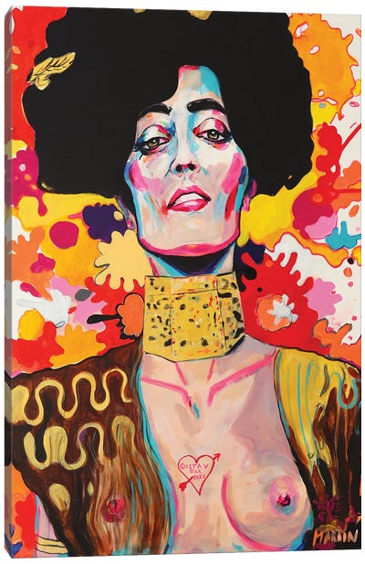 Judith Hommage To Gustav Klimt Canvas Art Print - Peter Martin