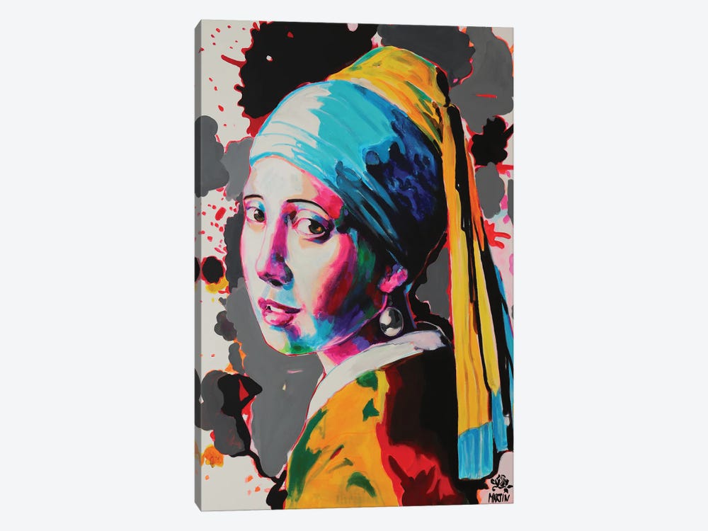 Girl With Pearl Earring by Peter Martin 1-piece Canvas Artwork