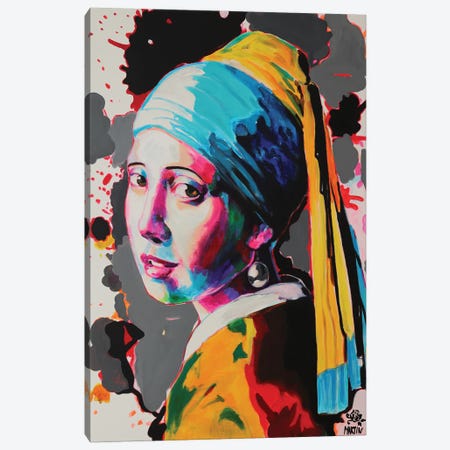 Girl With Pearl Earring Canvas Print #PEM56} by Peter Martin Canvas Artwork