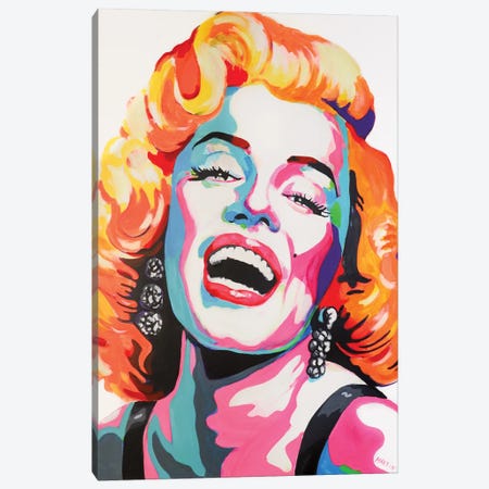 Marilyn Monroe Pop Art Canvas Print #PEM63} by Peter Martin Canvas Wall Art