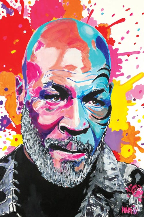 Mike Tyson Pop Art by Peter Martin wall art