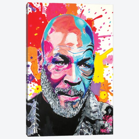 Mike Tyson Pop Art Canvas Print #PEM64} by Peter Martin Art Print