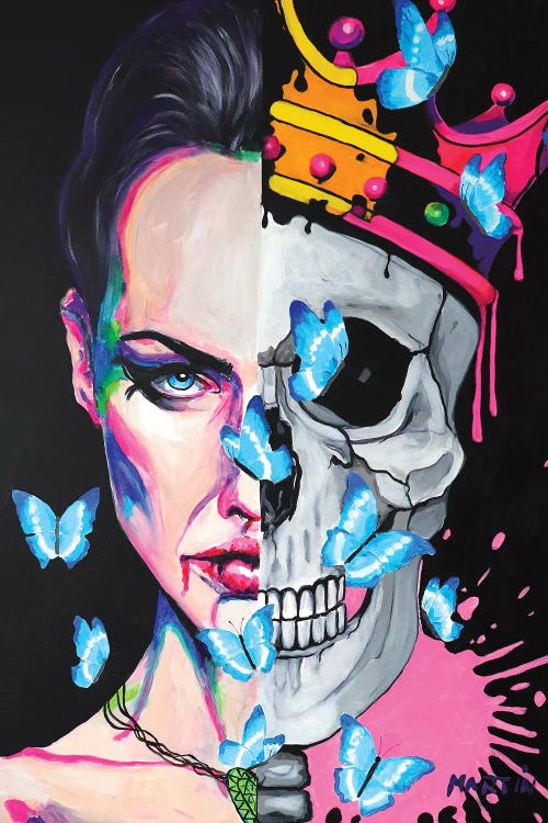 Love Skull And Butterfly