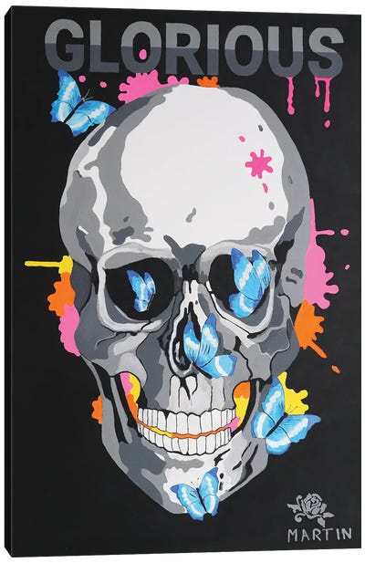 Glorious Skull Canvas Art Print - Peter Martin