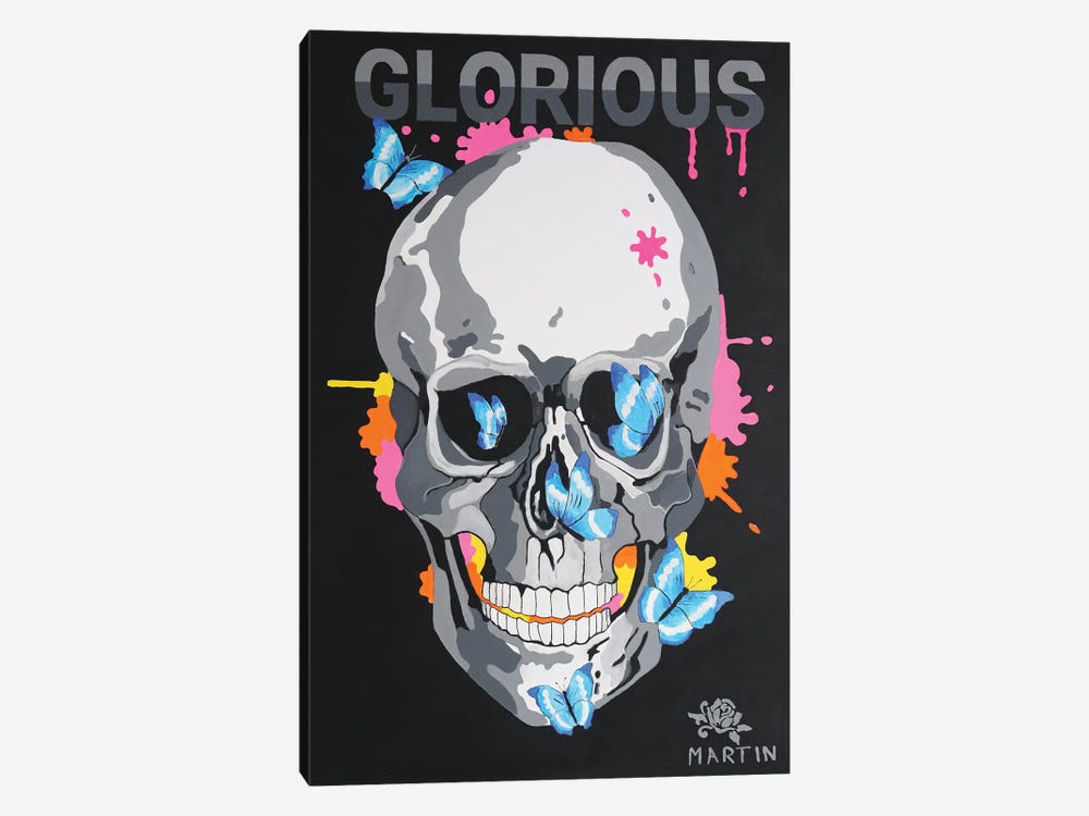 Glorious Skull by Peter Martin 1-piece Canvas Print