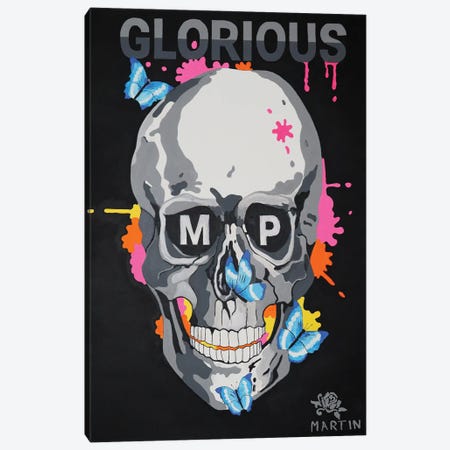 Glorious MP Skull Canvas Print #PEM72} by Peter Martin Canvas Print