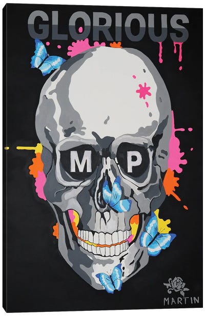 Glorious MP Skull Canvas Art Print - Peter Martin