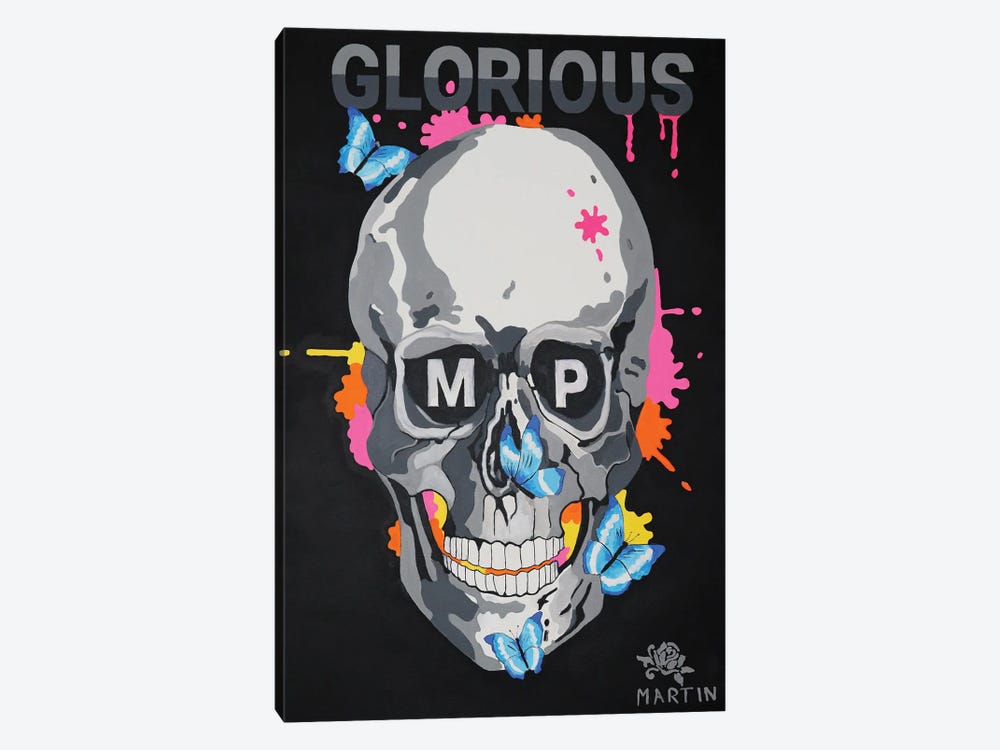 Glorious MP Skull by Peter Martin 1-piece Canvas Artwork