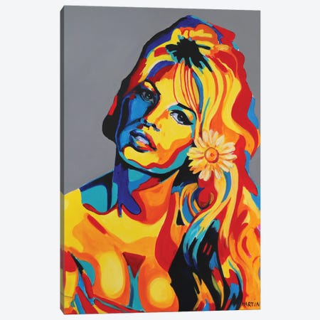 Brigitte Bardot II Canvas Print #PEM75} by Peter Martin Canvas Wall Art
