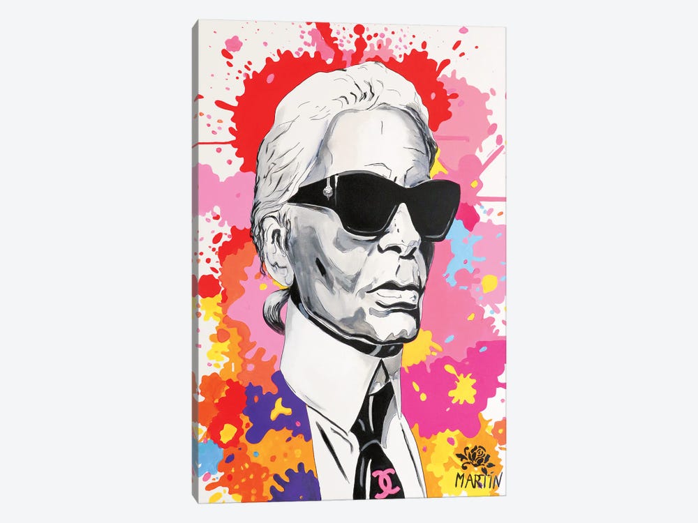 Karl Lagerfeld by Peter Martin 1-piece Canvas Wall Art