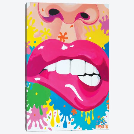Spicy Lips Canvas Print #PEM81} by Peter Martin Canvas Art