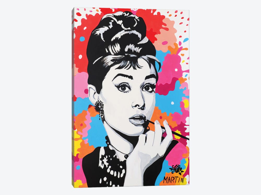 Audrey Hepburn II by Peter Martin 1-piece Canvas Wall Art