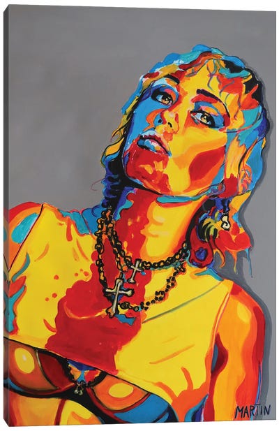 Miley Sirus Canvas Art Print - Pop Music Art