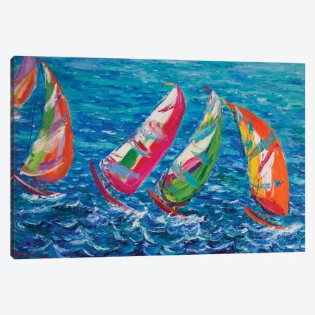 The America`s Cup, Vale Canvas Print #PER29} by Peris Carbonell Canvas Print