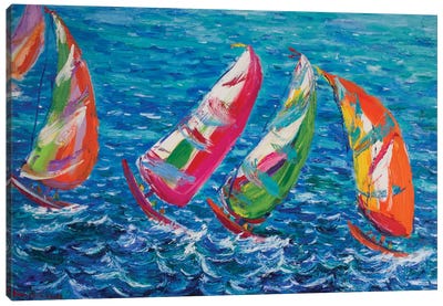 The America`s Cup, Vale Canvas Art Print - Sailboat Art