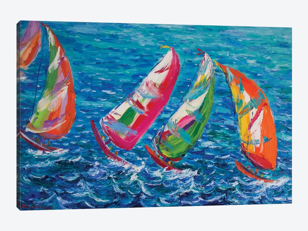 The America`s Cup, Vale by Peris Carbonell 1-piece Canvas Art Print