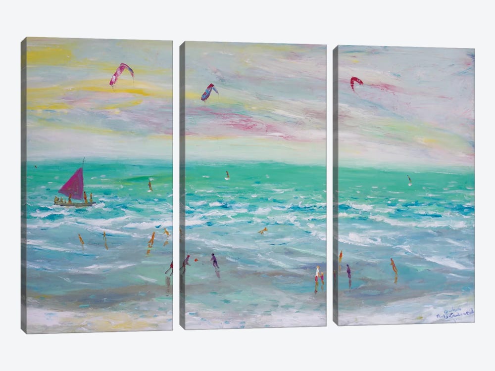 Cumbuco Beach, Brazil by Peris Carbonell 3-piece Canvas Print