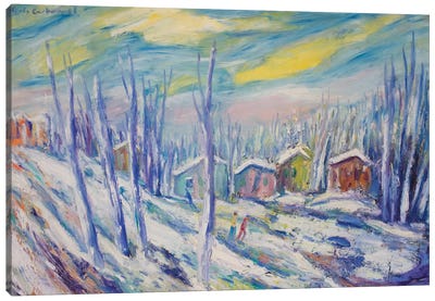Winter Landscape Canvas Art Print - Holiday Décor