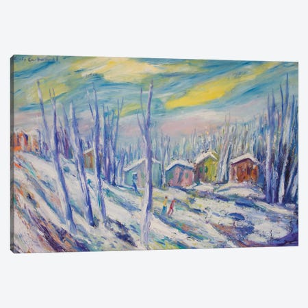 Winter Landscape Canvas Print #PER34} by Peris Carbonell Canvas Art Print