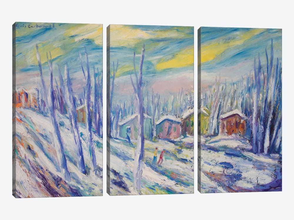 Winter Landscape by Peris Carbonell 3-piece Canvas Art Print