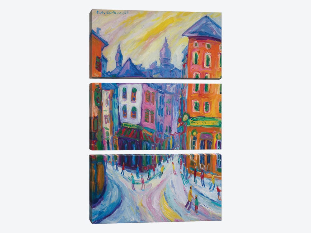 Montmartre, Paris by Peris Carbonell 3-piece Canvas Print