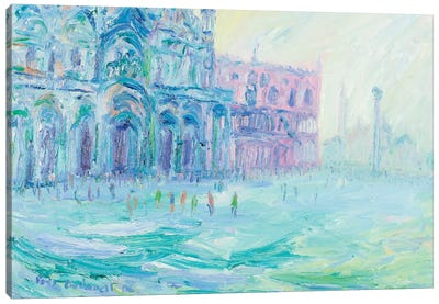 Basilica Of San Marco And Palazzo Ducale, Venice Canvas Art Print - Peris Carbonell