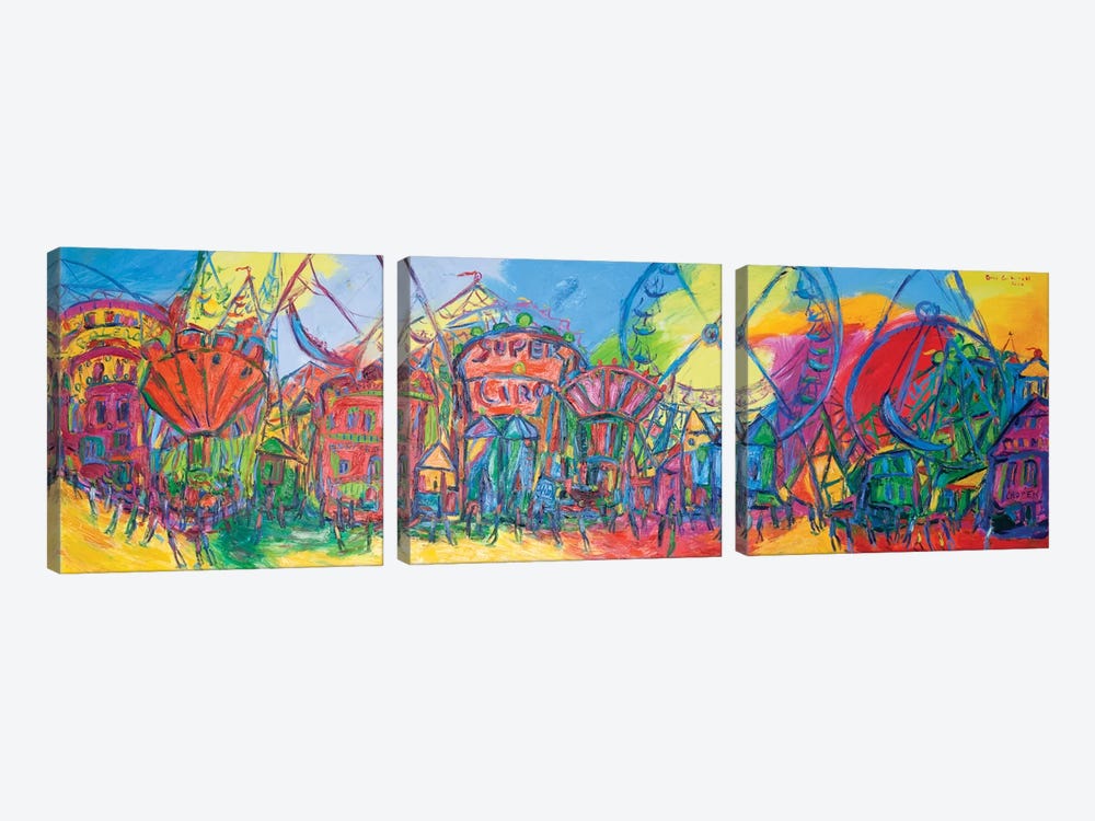 The Fair Of Valencia, Spain by Peris Carbonell 3-piece Canvas Artwork