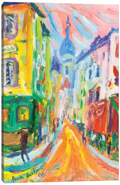Montmartre And La Sacre Coeur, Paris Canvas Art Print - Peris Carbonell