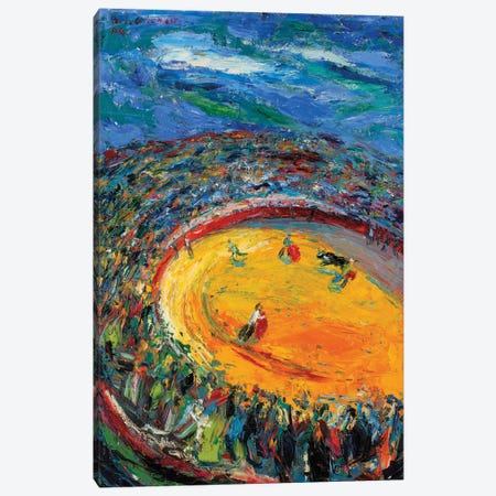 Afternoon In A Bullfight Canvas Print #PER59} by Peris Carbonell Canvas Art
