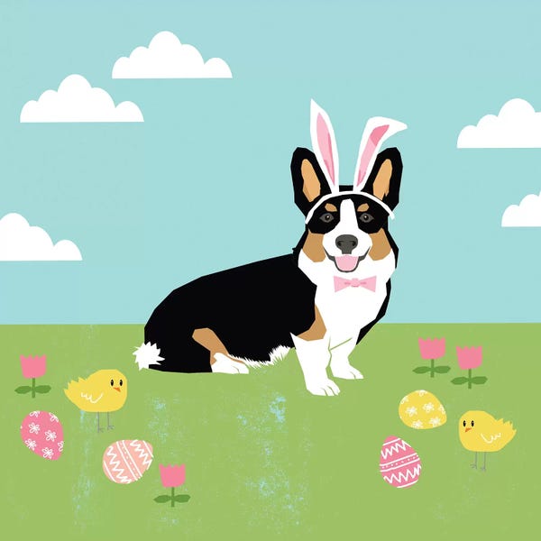 Corgis: Corgi Tricolored Easter by Pet Friendly
