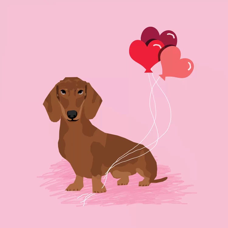 Dachshund Red by Pet Friendly wall art