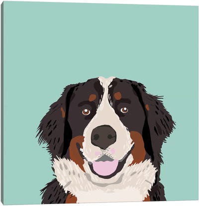 Bernese Mountain Dog Canvas Art Print - Pet Friendly