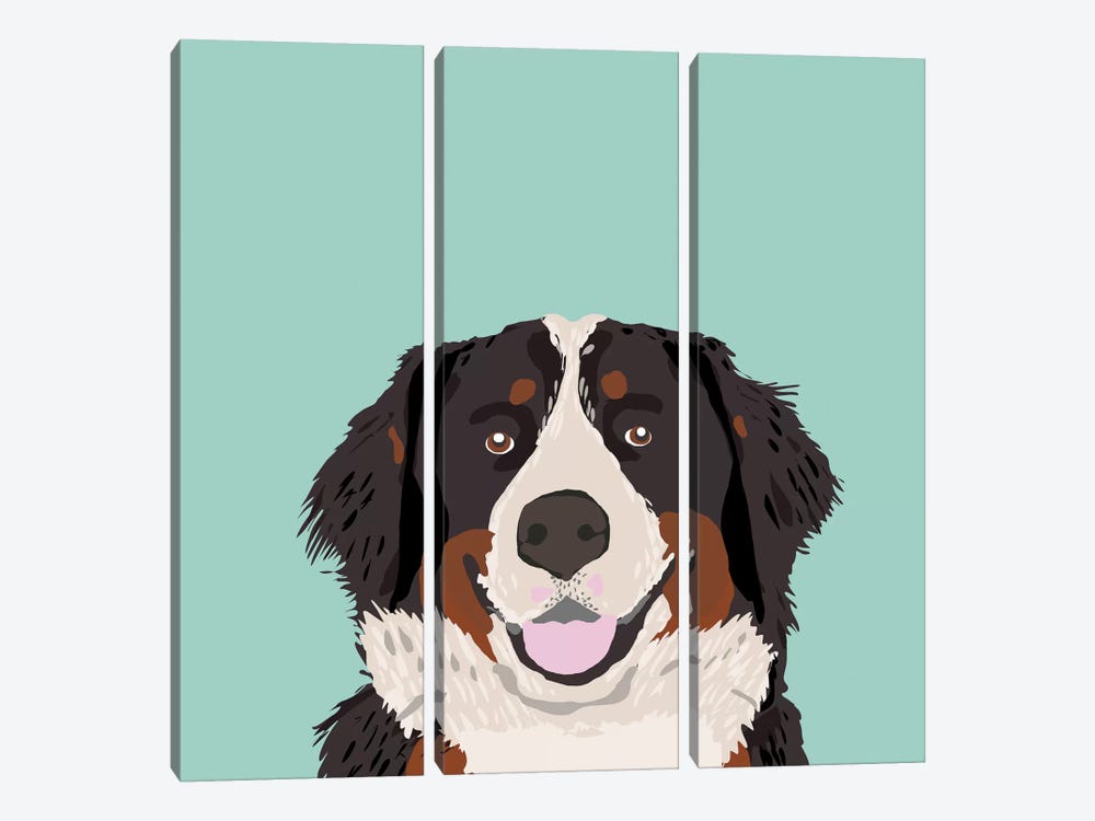 Bernese Mountain Dog by Pet Friendly 3-piece Canvas Print