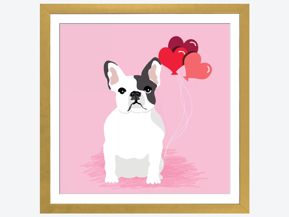  I Love You French Bulldog Frenchie 18'' Mylar Balloon