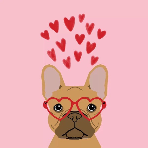 French Bulldog Love Glasses