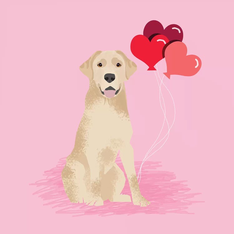 Yellow Lab Love Balloons