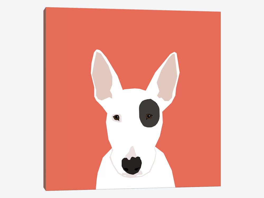 Bull Terrier by Pet Friendly 1-piece Canvas Print