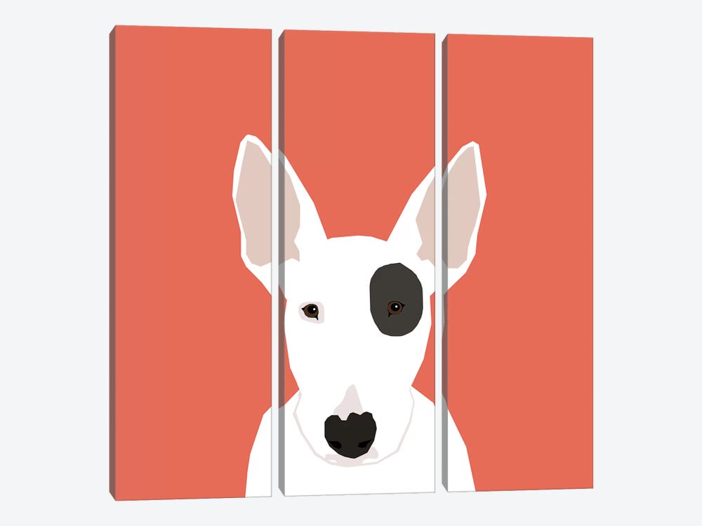 Bull Terrier by Pet Friendly 3-piece Art Print